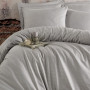 Постельное белье Meriset Elite Сатин страйп Soft Grey 