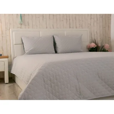 Покрывало двустороннее Руно Velour Grey ромб Руно - 1