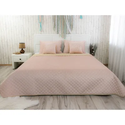 Покрывало двустороннее Руно Velour Apricot ромб Руно - 1