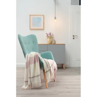 Плед шерстяной Biederlack Plaid Bergamo rose Biederlack - 1