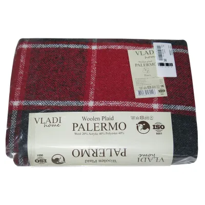 Плед Vladi Palermo (07/SOFA бел-красн-т.сер) Vladi - 1