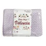 Плед хлопковый Vladi Валенсия 01/ANTONIO белый-лил Vladi - 1