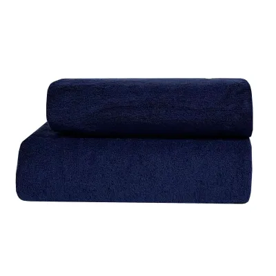 Махровое полотенце Parisa Flat Cotton темно-синее Parisa Home - 1