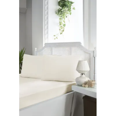 Простирадло на гумці з наволочками First Choice Сатин Cream First Choice - 1