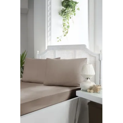 Простынь на резинке с наволочками First Choice Сатин Lilac First Choice - 1