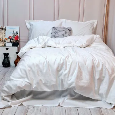 Постельное белье Meriset Сатин жаккард White Elegant Meriset - 1