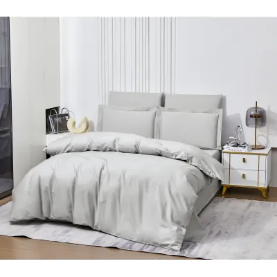 Постільна білизна однотонна сатин Word of Dream Mist Grey Word of Dream - 1
