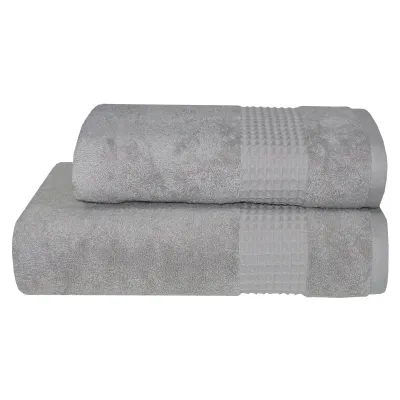 Махровий рушник Parisa Terry Waffle світло-сірий Parisa Home - 1