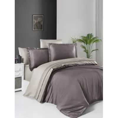 Постільна білизна First Choice сатин ДЕЛЮКС Serenity Lilac-Beige First Choice - 2